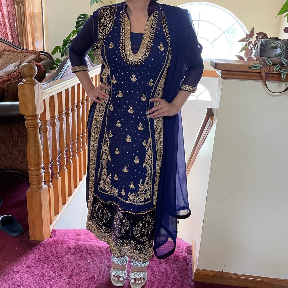 3 piece saree suit